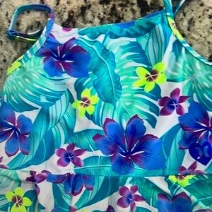 Tropical Floral Print Dress